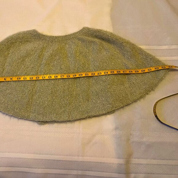 Vintage Cropped Poncho - light green - Picture 5 of 6